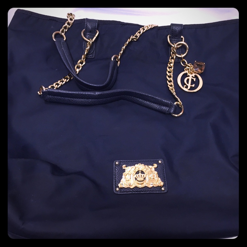 Large Juicy Couture nylon purse/tote NAVY BLUE
